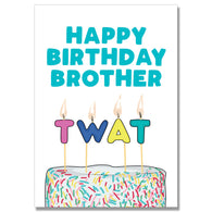 Brother Twat Cake Card